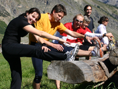 Stretching der Läufergruppe