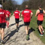 Warm-up der Laufgruppe